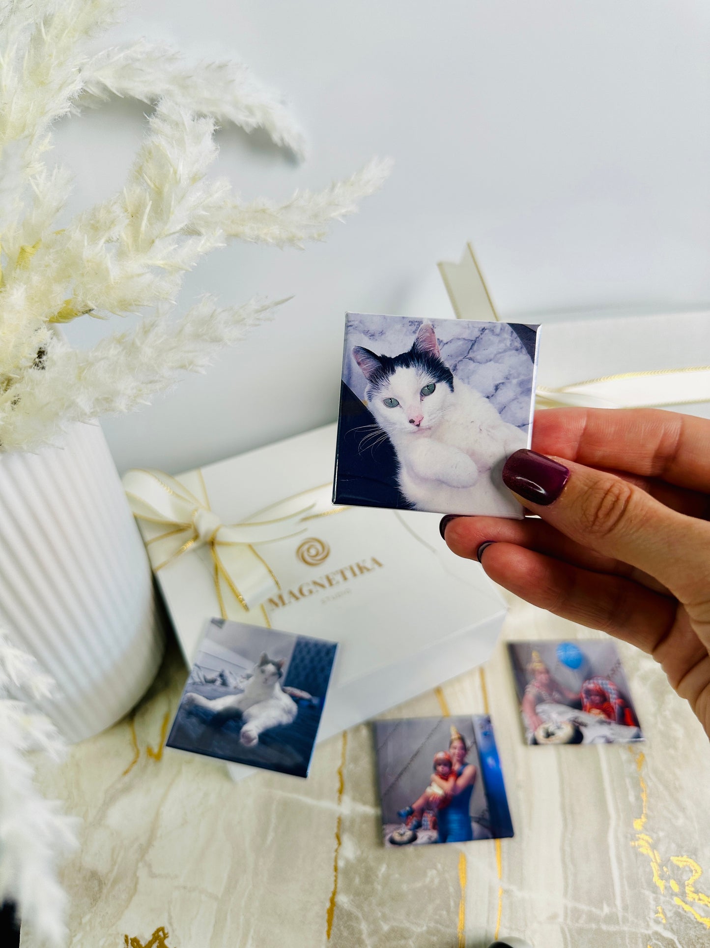 Custom Photo Magnet Set - 2" x 2" (Set of 9)